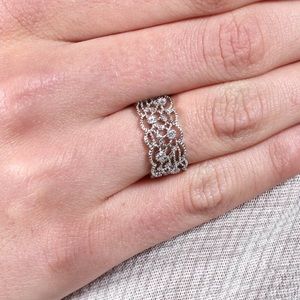 Crystal Filigree Ring (Sizable)